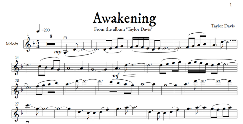 Awakening – Violin Sheet Music with Play-Along Backtrack