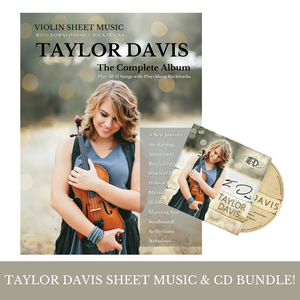 Taylor Davis - Printed Sheet Music Book & SIGNED CD Bundle