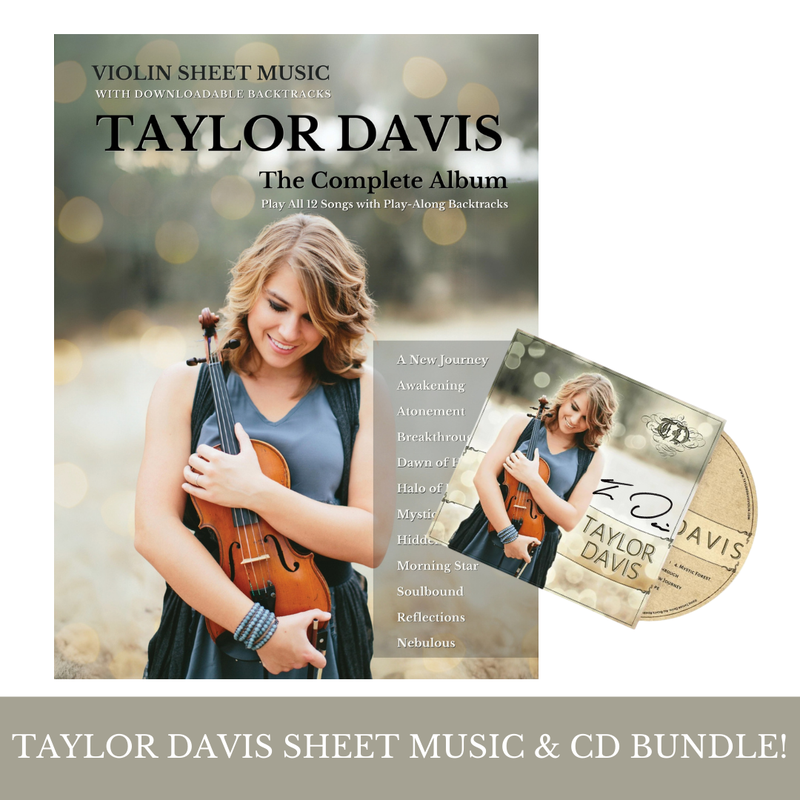 Taylor Davis  - Physical Sheet Music Book & SIGNED CD Bundle