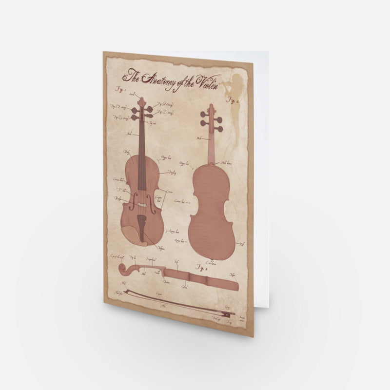 Set of 5 Violin Greeting Cards