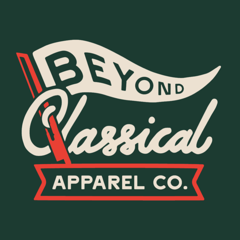 Beyond Classical Bow Flag Square Sticker