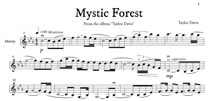 Mystic Forest – Violin Sheet Music with Play-Along Piano Accompaniment