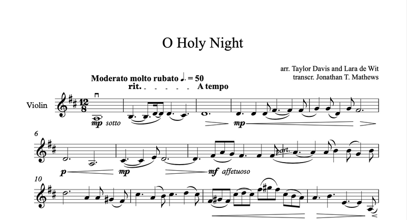 O Holy Night- VIOLIN Sheet Music