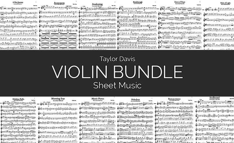 Taylor Davis Album – VIOLIN Sheet Music Bundle – DIGITAL DOWNLOAD